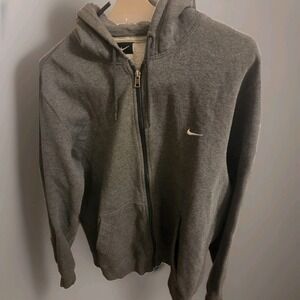 Nike Hoodie Full Zip Hoodie Men's Size Large Gray Mint Condition